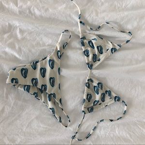 Oyster Print Stone Fox String Bikini